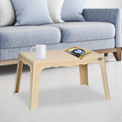 Nilkamal Magnum Contemporary Center Coffee Table/Tea Table/Teapoy for Home/Living Room/Office & Outdoor (Marble Beige)