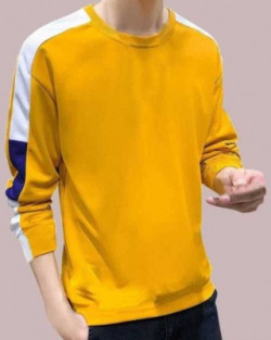 FastColors Printed Men Round Neck Blue, Yellow T-Shirt