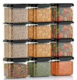 Rylan Air Tight Containers For Kitchen Organizer Storage Set, Kitchen Accessories Items Kitchen Storage Set Pantry Organization And Kitchen Storage (500 ml Pack of 4)