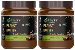Peanut butter chocolate | crunchy choclate flavour 340g | 20g protein | High protien | tasty and healthy | Vegan | cholesterol trans fat gluten free | buter spread for healty breakfast (pack of 2)