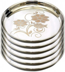LEROYAL Classy & Designer Thali Dinner Plate(Pack of 6)