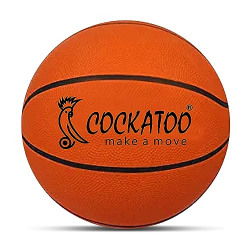 Cockatoo Orange Fury Basketball l Size 7 Professional Indoor-Outdoor Training and Tournament Ball l for Men and Women