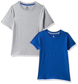 Clotth Theory Girl's Solid Regular Fit T-Shirt (5057_Multi_7 2-3 Years)