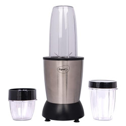 Pigeon by Stovekraft 900 Watts Nutri Mixer with 3 Food Grade Jars || Smoothie/Juicer Jar 0.8 Litre|| Multipurpose Jar 0.5 Litre|| Dry Grinding Jar 0.2 Litre (Additional Sipper Cap Attachment), Silver