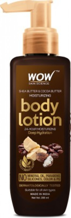WOW SKIN SCIENCE Shea Butter & Cocoa Body Lotion(200 ml)