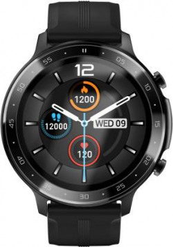 Evolves NextFIT Halo 1.3 Metal Dial, BT Calling,Music,150+ Face,Spo2,BP,HR,15-Day life Smartwatch(Black Strap, Medium)