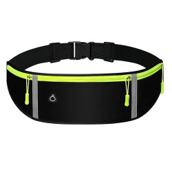 INKMILAN Active Fit Waist Runner, Hiking Bag, Running Pouch, Outdoor Running Waist Bag, Waterproof Mobile Phone Holder Jogging Belt Belly Bag, Portable Gym Waist Bag for Men & Women (Black)