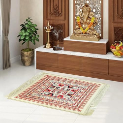 STATUS 3D printed Foam Assan for Pooja/Path/Prayer/Meditation/Dhyan 45 x 45 Cm