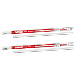 Eveready 20W LED Batten | Highly Efficient | 100lm/W | Fire Retardant PC Body | Lasts Upto 25000 Hours | Pack of 2 | 4kV Surge Protection | BIS Approved | Made in India | White, Cool Day Light