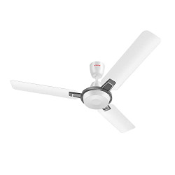 Hindware Snowcrest Arija Metallic 1200mm Designer 3 Blade Ceiling Fan with Premium Metallic Finish, Dust Resistant Aerodynamic Blades For Even Air Distribution (White Grey)