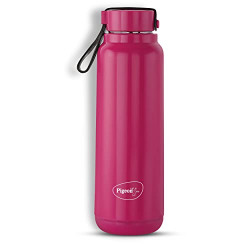 Pigeon by Stovekraft Radiant Insulated Stainless Steel Wide Mouth Bottle 500 ml Leak Proof (Purple)