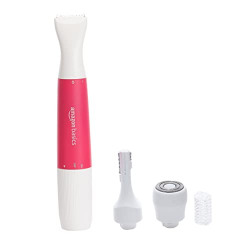 Amazon Basics Cordless Women's Trimmer for Face, Eyebrow, and Bikini Line with IPX4-45 Mins Run Time (Black)