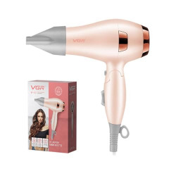 VGR V-432 Professional Foldable Hair Dryer 1000 Watts DC Motor 2 Speed Settings with Styling Concentrator, Overheating Protection, Independent Cool Shot Button & a Hanging Loop,1.8M cable - Pink