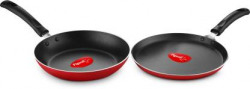 Pigeon Pigeon Duo Pack Nonstick cookware set , Fry pan and tawa Non-Stick Coated Cookware Set(Aluminium, 2 - Piece)