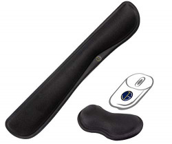 Keyboard Wrist Rest and Mouse Wrist Rest, Gel Memory Foam Wrist Support Cushion pad for Mouse and Keyboard, The Best and Most Comfortable arm Support for Long Work on Computer, Laptop