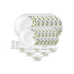 La Opala, Novo Collection, Opal Glass Dinner Set 20 pcs, Lush Greens, White