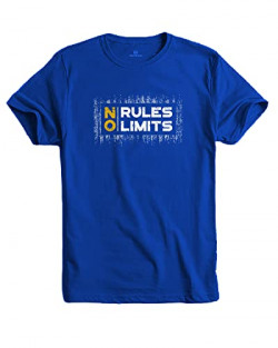 ADRO No Rules No Limits Mens Printed T-Shirt (RNR-M-LIM-RB_Royal Blue_3XL)