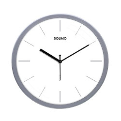 Amazon Brand - Solimo Elegant Metallic Wall Clock, Silent Sweep, Slim Line Time Indicator (12 Inches, Silver Frame)