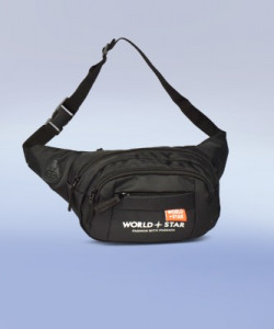 Worldstar fluffy black waist bag Fanny Pack for Travel Bags Hiking Trekking(Black)