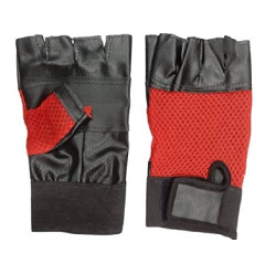 Spanco Red Color Leather Gym Gloves for Weight Lifting and Exercise for Men Gym & Fitness Gloves