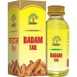 Dabur Badam Tail - 100ml | Sweet Almond Oil | Rich in Vitamin-E | For Healthy Hair & Skin | Sharpens Brain | Improves Digestion | Extracted From Almonds