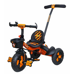 Luusa TFT RX-500 Plug N Play Trike /Baby Tricycle With Parental Control, Cushion Seat And Seat Belt For 12 Months To 48 Months Boys/Girls/Carrying Capacity Upto 30kgs (Orange) Proudly MADE IN INDIA