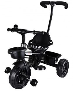 Mommers MacToy for Kids|Baby Trikes|Tricycle with Parental Push Handle|Boys|Girls|Age_Group 2 to 5 Years MM_7001 (Black)