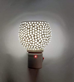 Webstar Ceramic Aroma Diffuser | Kapoor Dani Cum Night Lamp Multi Functional Essential Oil Camphor Burner for Fragrance with Switch On/Off Button for Heating |Star Ceramic Kapoor dani