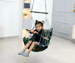 KD CREATION Cotton Swing for Kids, Chair Jhula for 1-5 Years Bouncer(Green)
