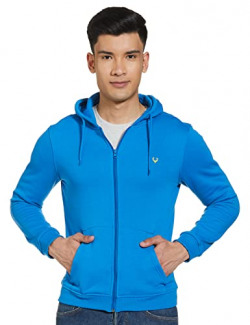 Allen Solly Mens Regular Cotton Hooded Neck Sweatshirt (ASSTORGP452307_Blue_S)