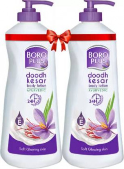 BOROPLUS Doodh Kesar Lotion 400ml - Pack of 2(800 ml)