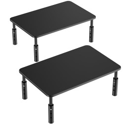 ELV Direct Monitor Stand for Desk, Monitor Stand Riser Height Adjustable, Laptop Stand for Desk, for Monitors 24 ,27 ,29 and 32 Inch, Laptop, PC, Printer, Desk Organizer (Pack of 2)