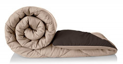 Amazon Brand - Solimo Microfibre Reversible Comforter, Single (Sandy Beige & Walnut Brown, 200 GSM)