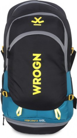 WROGN Trekking Bag For Hiking/Camping/Outdoor Sports with Rain Cover/Shoe Compartment Rucksack - 55 L(Green)
