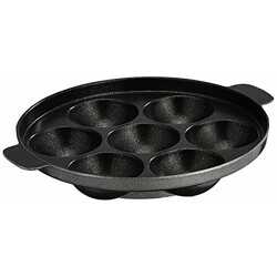 Amazon Brand - Solimo Non Stick Aluminium Appam Patra 7 Pits, 2 Layer Coating (Black)