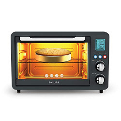 Philips HD6975/00 Digital Oven Toaster Grill, 25 Litre OTG, 1500 Watt with Opti Temp Technology, Chamber light and 10 preset menus, Inner Lamp (Grey)