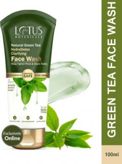 Lotus Botanicals Natural Green Tea HydraDetox Clarifying , Fights Acne and Pimples Face Wash(100 ml)