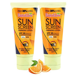 NutriGlow Sunscreen Fairness Lotion SPF 30 PA+++| for Glowing, Healthy, Nourished Skin| Long Lasting Fragrance| Paraben and Sulphate Free(65 ml)