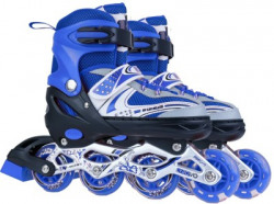 viel spiel High quality Skating in-line have different with PU LED wheel Shoe Skates - Size 6-9 UK(Blue)