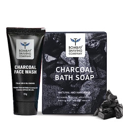 Bombay shaving company Charcoal Soap 70G & 15 G Charcoal Face wash Combo