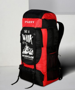 PLEXY UNISEX Water Proof Mountain RucksackHiking/Trekking/Camping Bag/Backpack - 60 L Rucksack - 60 L(Red)