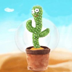 Chigy Wooh Cactus Toy Talking Cactus Plant Plush Toy Dancing Cactus Voice Repeat,Dancing,Recording,120 Songs For Babies Sunny Cactus Singing Toy(Green)