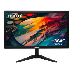 FRONTECH 18.5 Inch HD LED Monitor | Refresh Rate 60 Hz, 1366 x 768 Pixels | Wall Mountable Slim & Stylish Design with 16.7M Colors| HDMI & VGA Ports, Built-in Power Supply (MON-0061,Black)