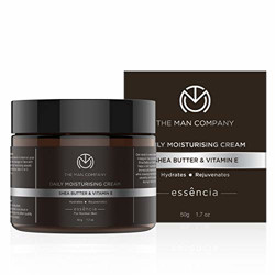The Man Company Non-Sticky Daily Moisturizing Cream for Dry Skin | Moisturises, Hydrates & Reduces Dark Spots with Shea Butter, Vitamin E & Coco Butter | Face Moisturizer For Men | Face Cream- 50 gm