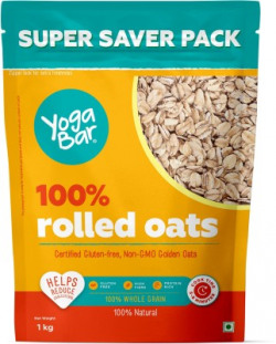 Yogabar 100% Rolled Oats 1kg, Gluten free, Ideal Breakfast for Weight Loss Pouch(1000 g)