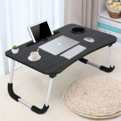 sarun sales Multi-Purpose Desk for Study and Reading (black) Wood Portable Laptop Table(Finish Color - BLACK, Pre Assembled)
