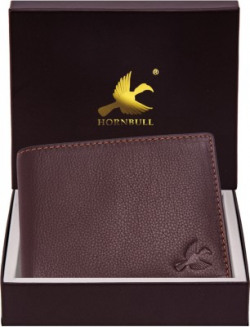 HORNBULL Men Brown Genuine Leather Wallet(4 Card Slots)