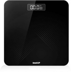 beatXP Gravity Elevate Weight Machine with 6mm Thick Tempered Glass for Human Body Weighing Scale(Dark Black)