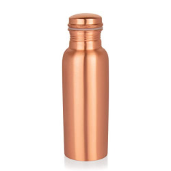 Attro Honey Matte Finsh Joint-less Copper Water Bottle Leak Proof for Yoga, Gym, Home, Office - 750 ml (Pack of 1)