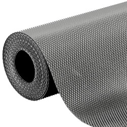 Decorcrafts Multipurpose 45cm x 500cm 5Meter Super Strong EVA Anti-Slip Bathroom Kitchen Cabinet Drawer Shelf Mat Liner Sheets Roll, Fridge Mat, Table Mat PVC Anti Slip Lining for Refrigerator Metallic Grey